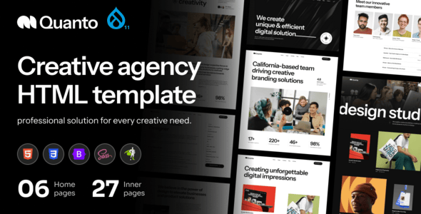 Quanto - Creative Agency & Portfolio Drupal 11 Theme
