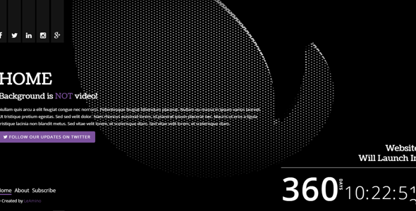 Glitch - Glitchy Animated Coming Soon Template